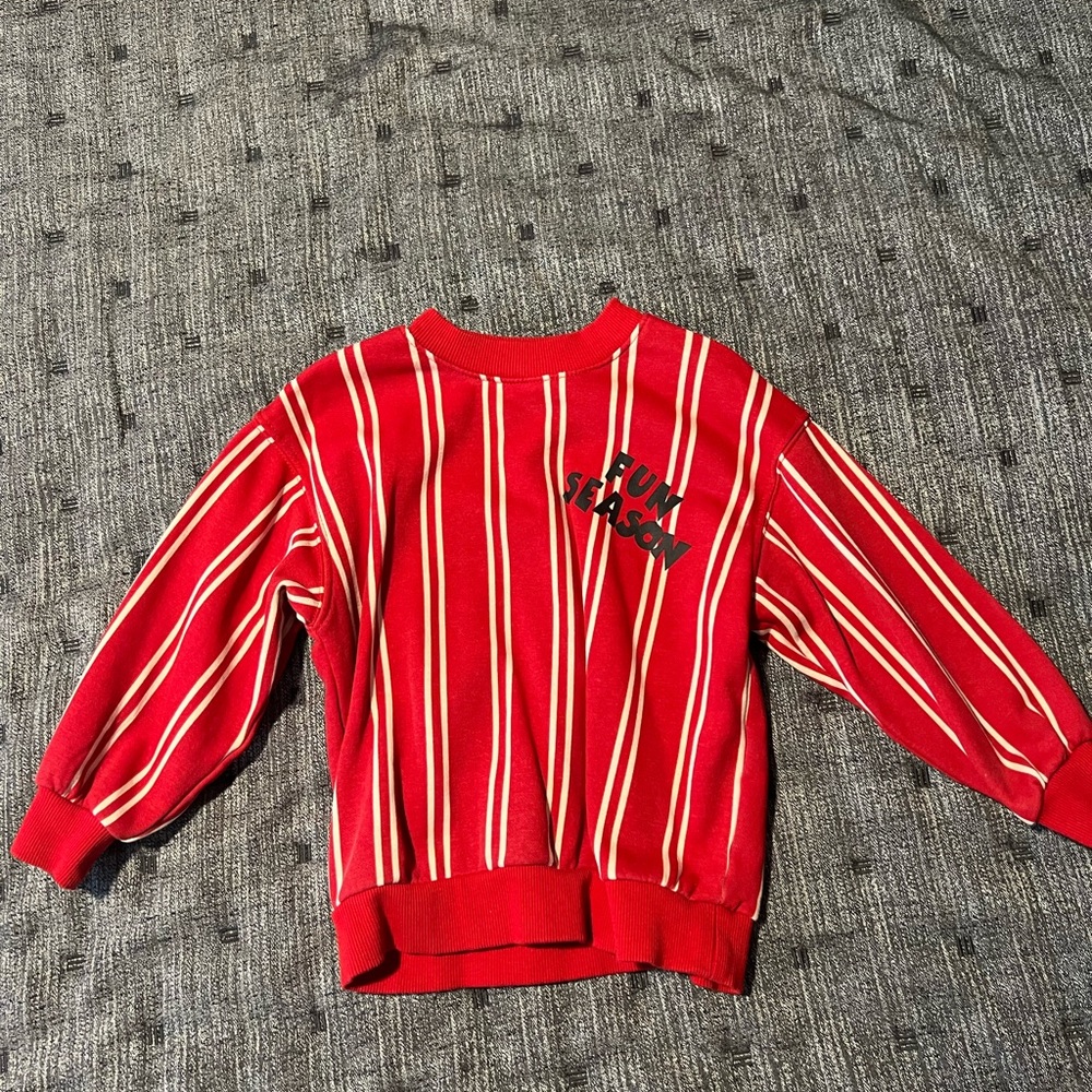 H&M Kids Red and White Striped Sweatshirt